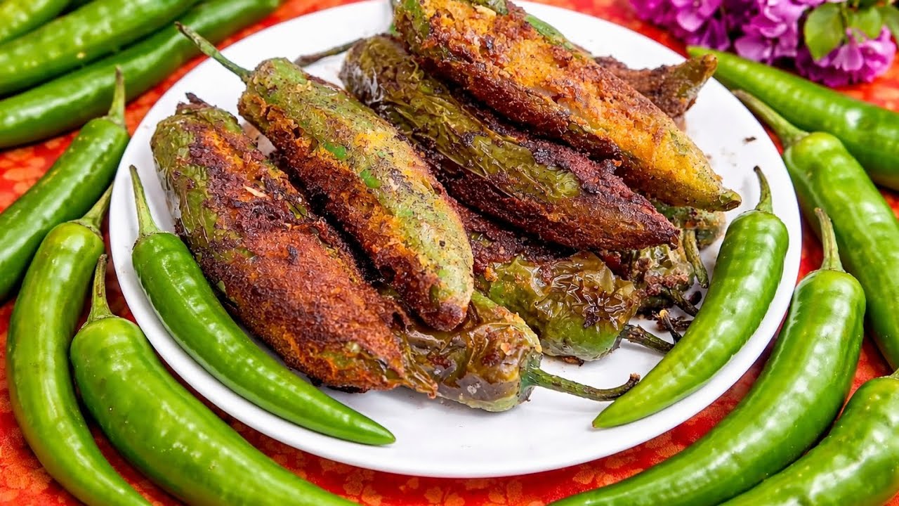 মুচমুচে শিমলা মরিচের পাকোড়া | Crispy Capsicum Pakora Recipe | Easy Evening Snacks