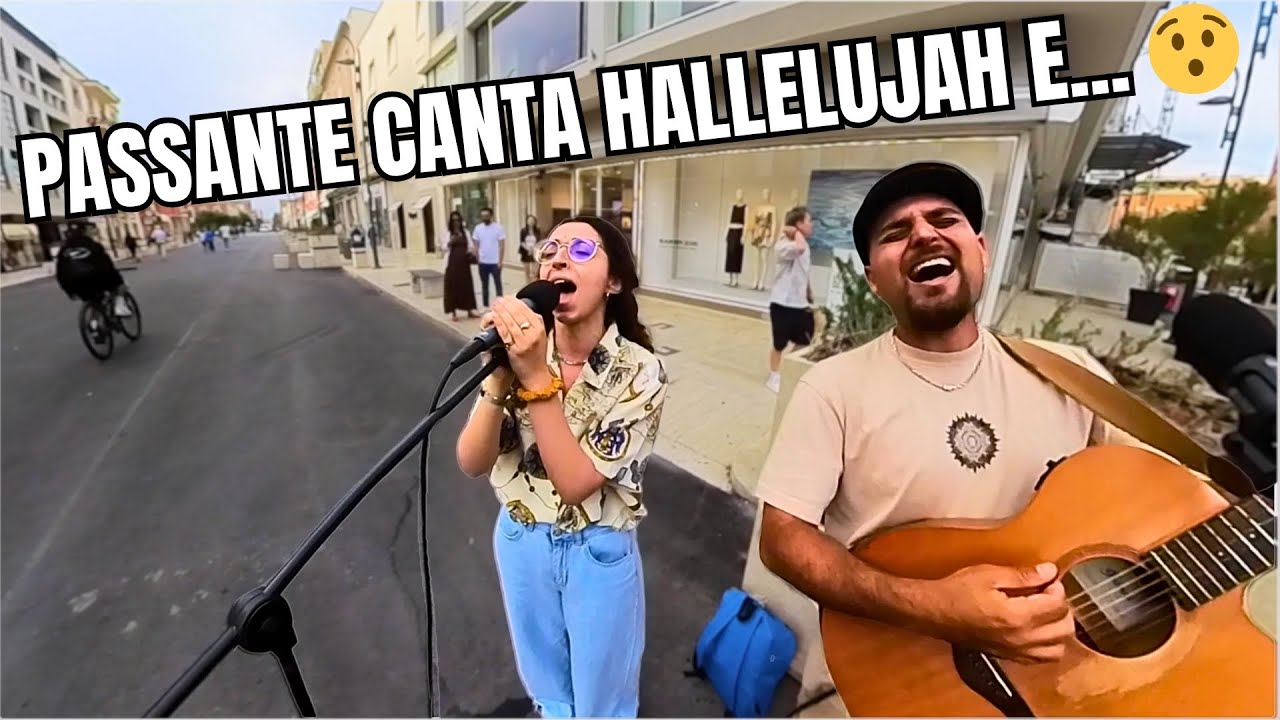 Passante canta Hallelujah per strada e lascia tutti senza parole 🎤😮