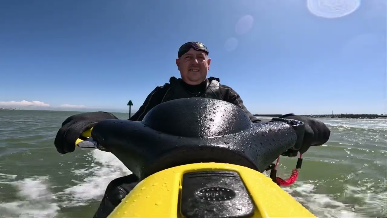 Polaris slxh slx 1050 jet ski out in choppy water but of fun