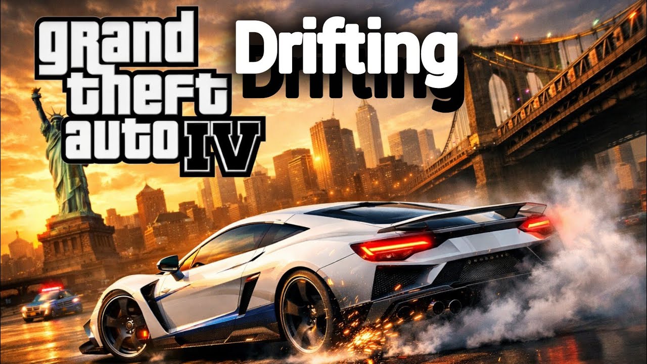 GTA 4 Car Drifting in New York City 🏙️🔥 (Epic Skills)