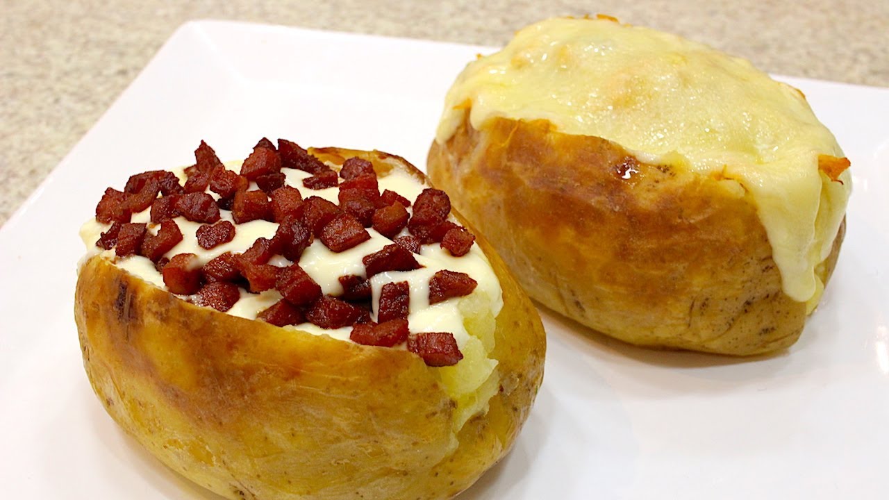 BATATA DE FORNO RECHEADA - SUPER FÁCIL- MEGA DELICIOSA - REFEIÇÃO COMPLETA - Isamara Amâncio