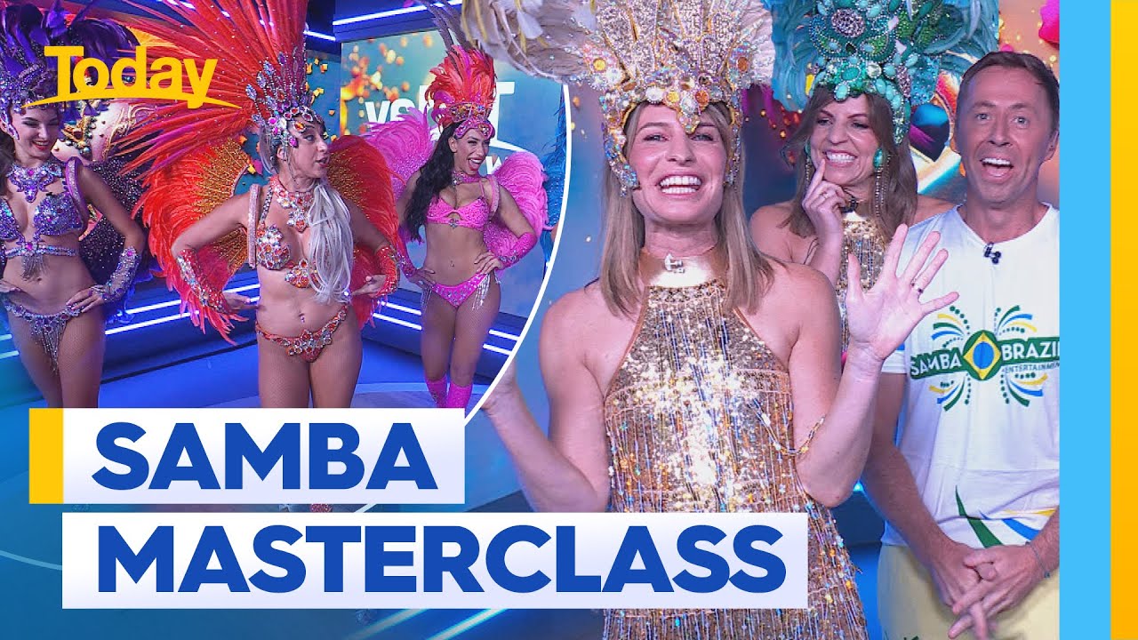 Today hosts give traditional Brazillian dance Samba a go | Today Show Australia