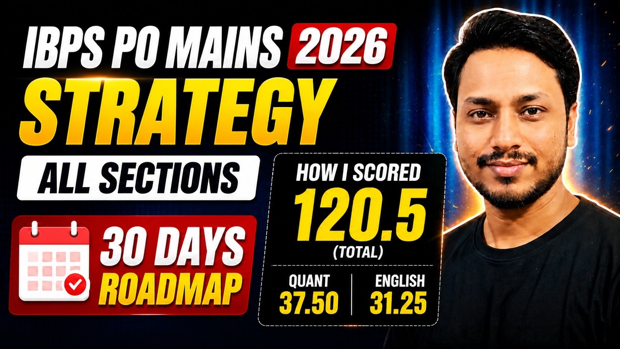 IBPS PO Mains Strategy 2026 🔥All Sections - 30 Days Roadmap by Vipul
