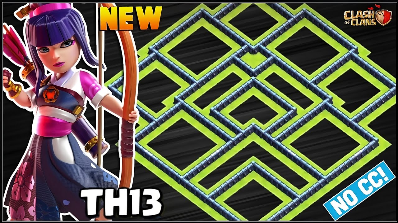 НОВАЯ РАТУША 13 ФЕРМЕРСКАЯ БАЗЫ с ПОВТОРОМ 2025!! ГИБРИДНАЯ БАЗА TH13 КОПИРОВАТЬ ССЫЛКУ - Clash o...