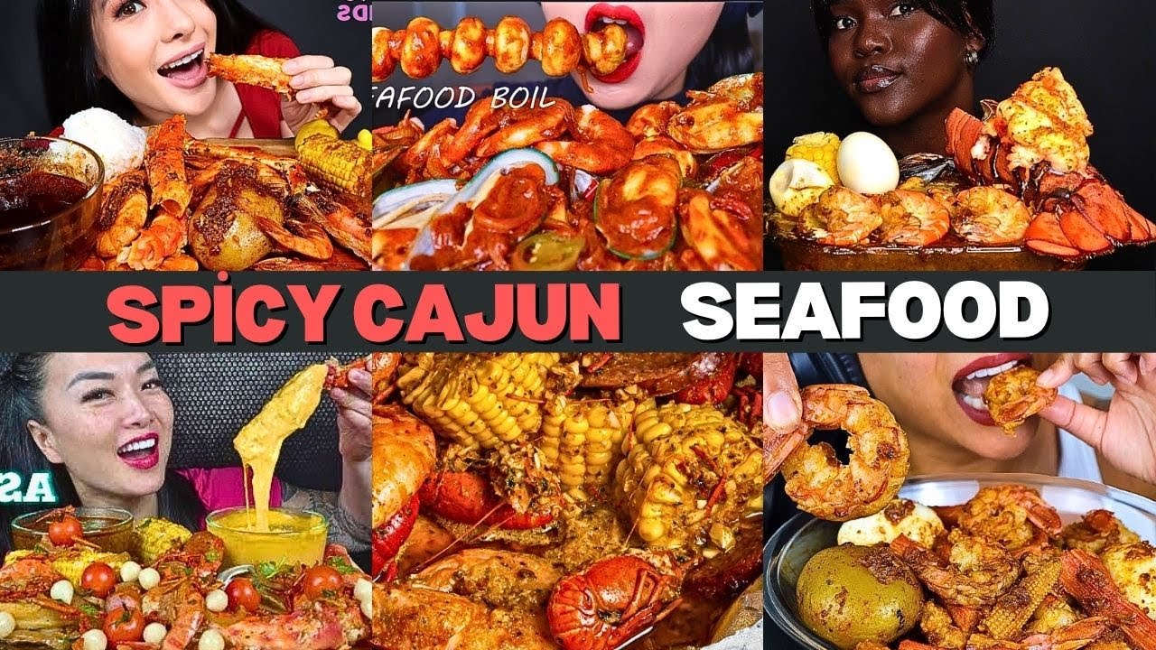 SPICY CAJUN SEAFOOD BOIL MUKBANG 🌶️🦐🔥 | Juicy ASMR Big Bites