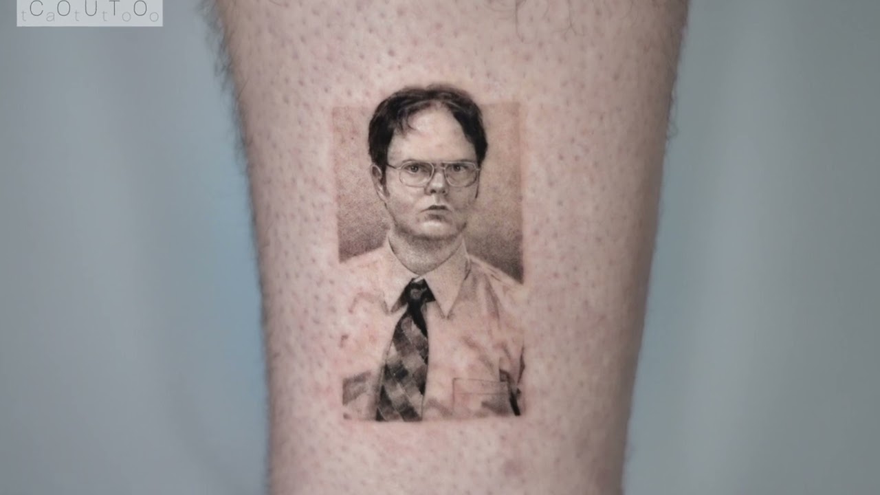 Dwight (The Office) Tattoo  Time Lapse - Mini Realismo - COUTO TATTOO