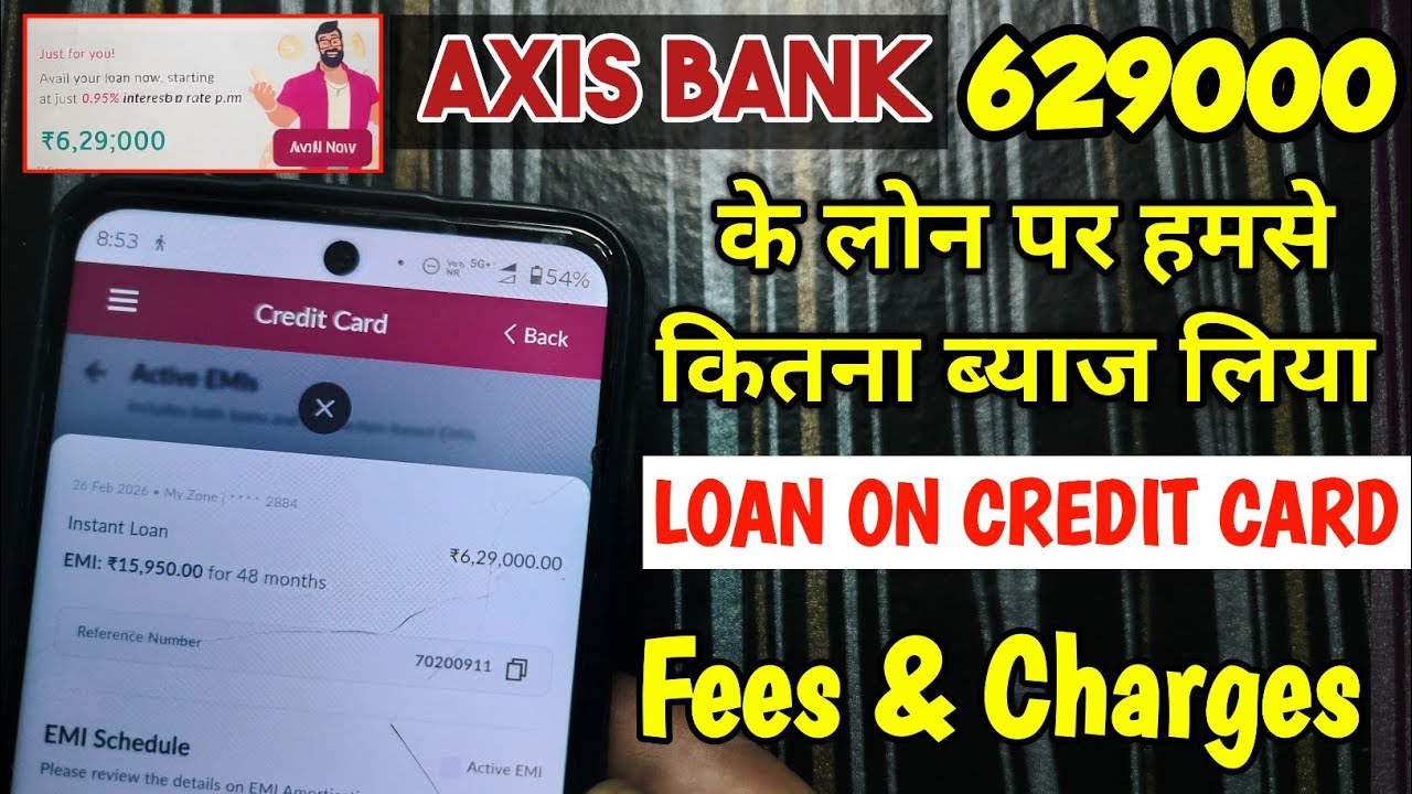 Axis Bank ₹6,29,000 Loan on Credit Card | How much interest was paid in 4 years? 😱 Full Details