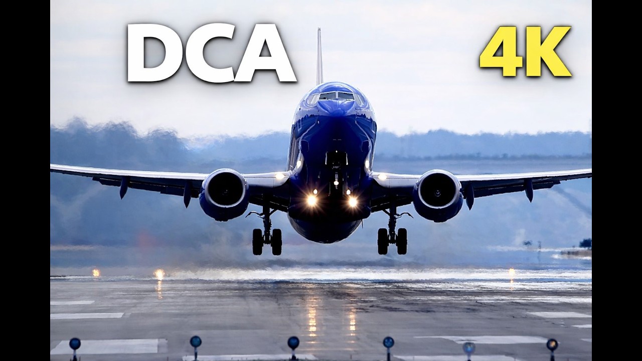 Washington DCA Plane Spotting | 28 Minutes of Close-Up Takeoffs & Landings in 4K
