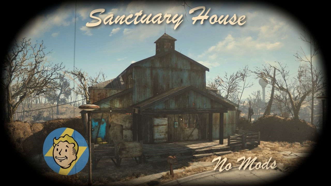 Sanctuary House - Fallout 4 Settlement Build - Sanctuary (No Mods)