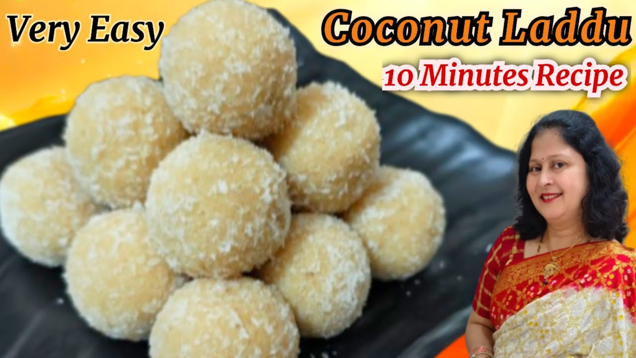 Instant Coconut Laddu with condensed Milk | 3 Ingredient Recipe | Nariyal ke Ladoo | Coconut Laddoo