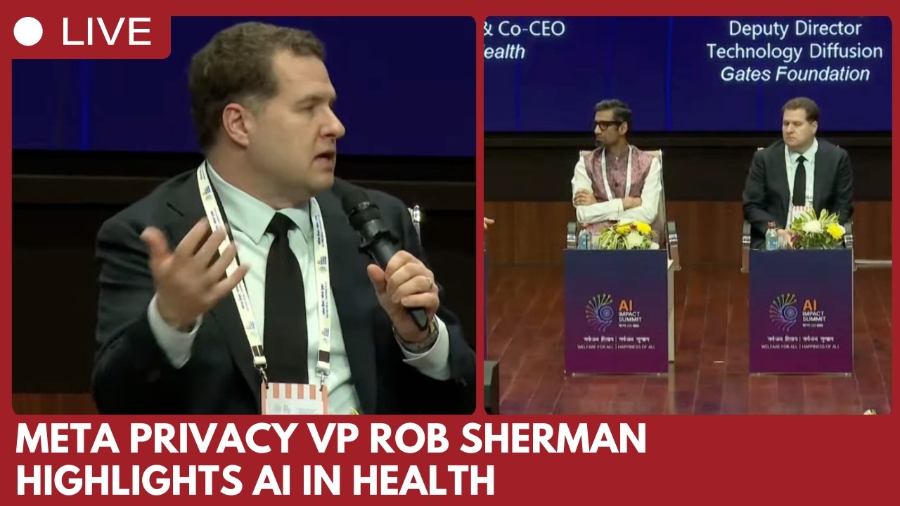 Meta privacy VP Rob Sherman highlights AI in health at AI Impact Summit 2026 in New Delhi