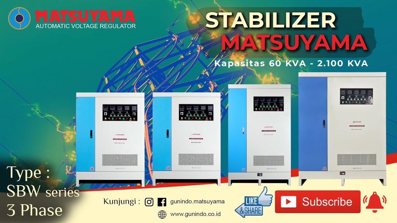 Stabilizer Matsuyama SBW 60 KVA - 2.100 KVA 3 Phase