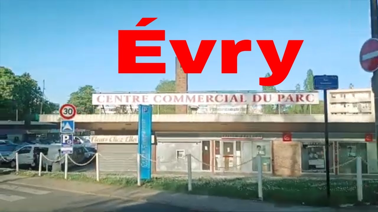 Évry- 4K- Driving- French region