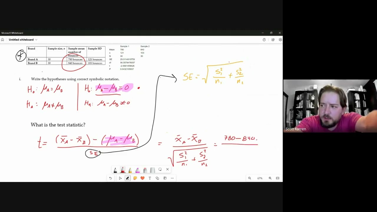 I lied 1045 Two mean t-test