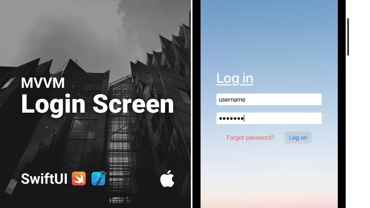 Create a Beautiful Login Screen in SwiftUI with MVVM Tutorial (iOS 2022)