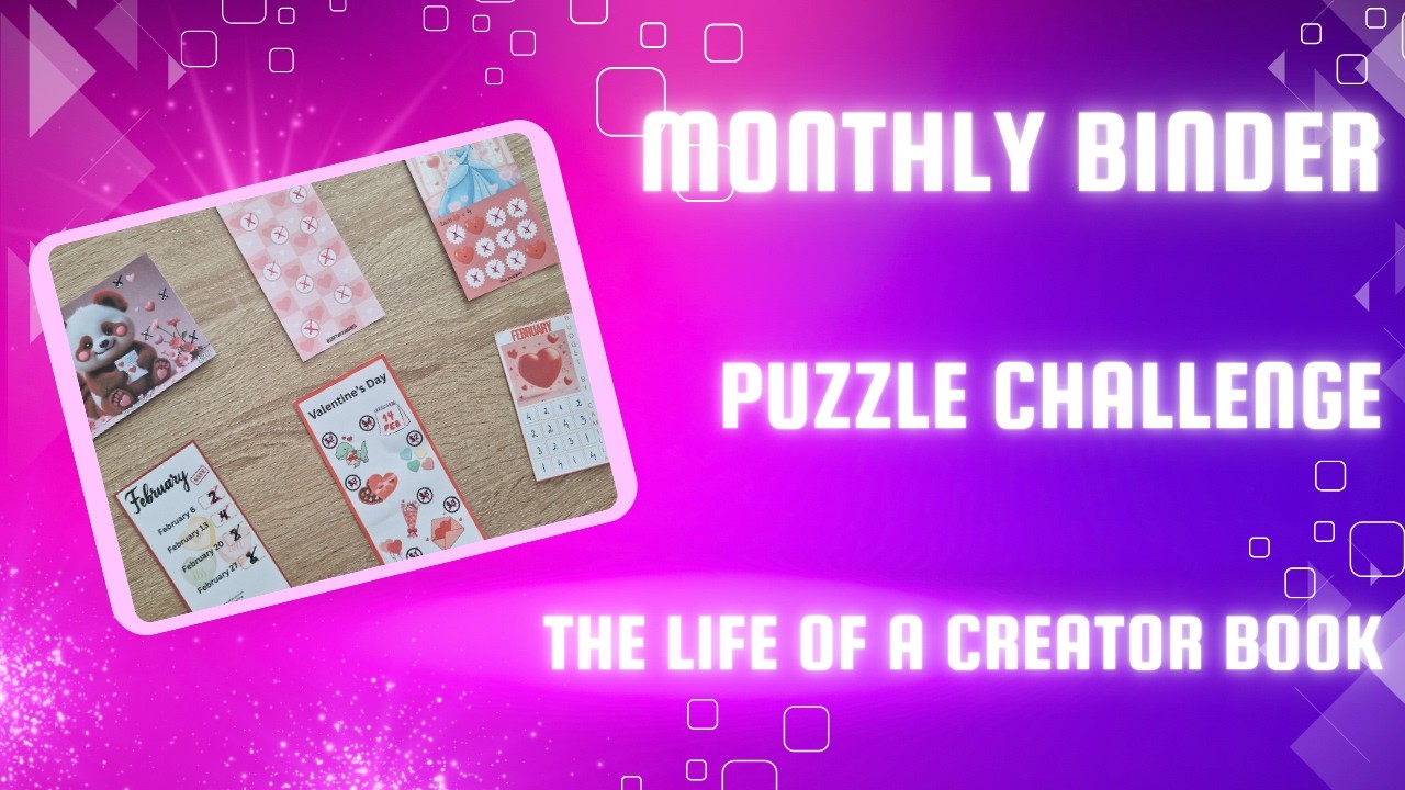 Cash Stuffing My Monthly Binder | Puzzle Challenge | The Life of a Creator Book | February W4