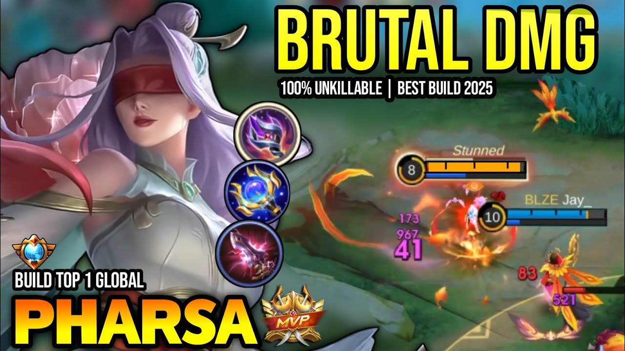 PHARSA BEST BUILD 2025 | BUILD TOP 1 GLOBAL PHARSA GAMEPLAY | MOBILE LEGENDS✓