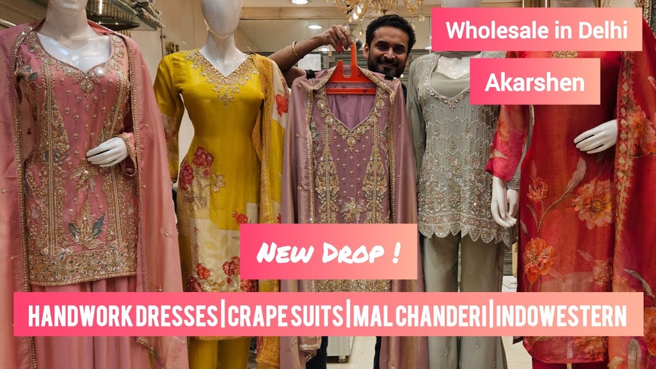 New Drop! Summer Collection | Indian Women Ethnicwear Wholesale Dress | Partywear Crape Mal Chanderi