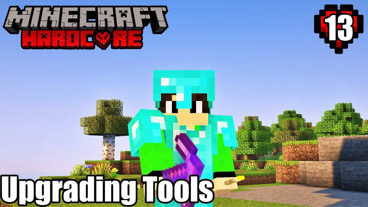 Upgrading tools and armour  in Minecraft Hardcore  (Minecraft Hindi Ep 13)