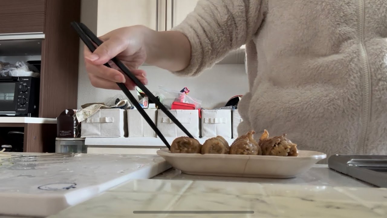 今日のごはん、えのき肉巻く　【作業用/料理音】