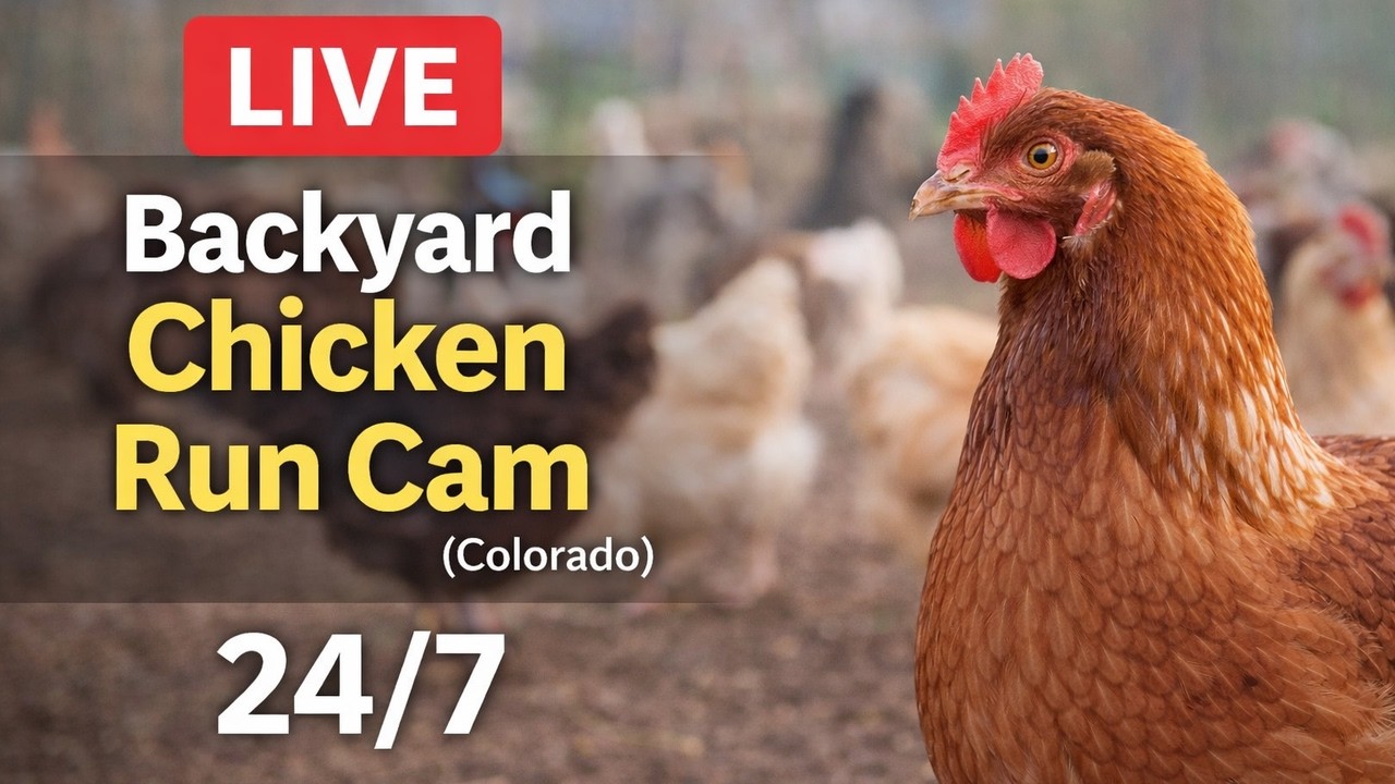 🐔 Fort Fluffy Butt LIVE | 24/7 Backyard Chicken Run Cam (Colorado)