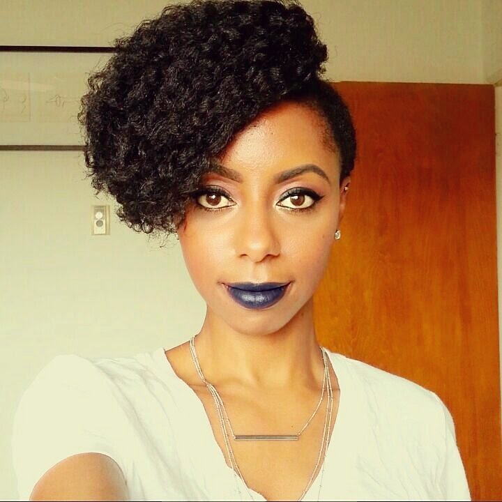 Edgy protective style on 4c natural hair