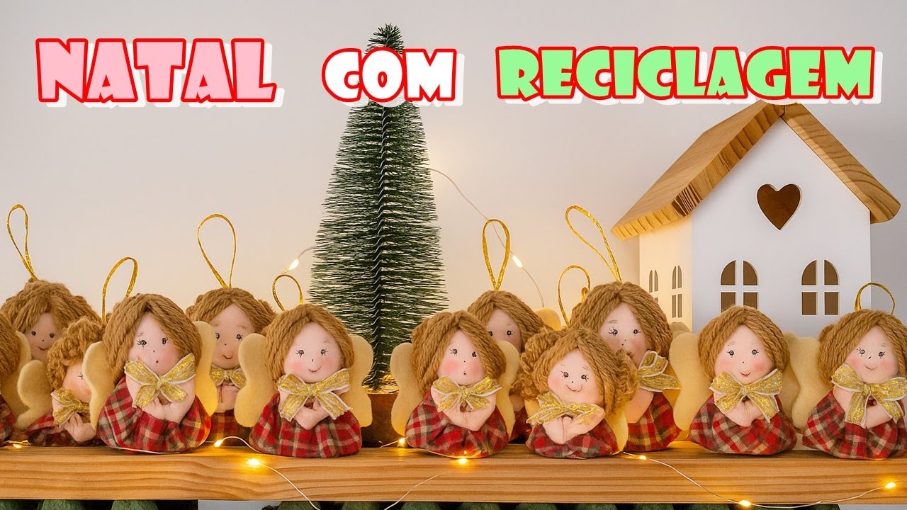 FAÇA MUITAS E VENDA TODAS RECICLAGEM BONECAS ANJINHAS MINIATURA PARA O NATAL PINGENTE CHAVEIRO