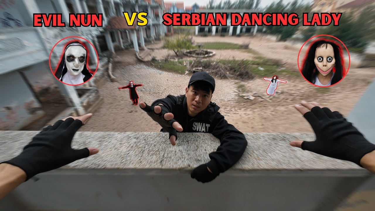 SERBIAN DANCING LADY & EVIL NUN VS POLICE ESCAPE | HORROR POV | HORROR STORY