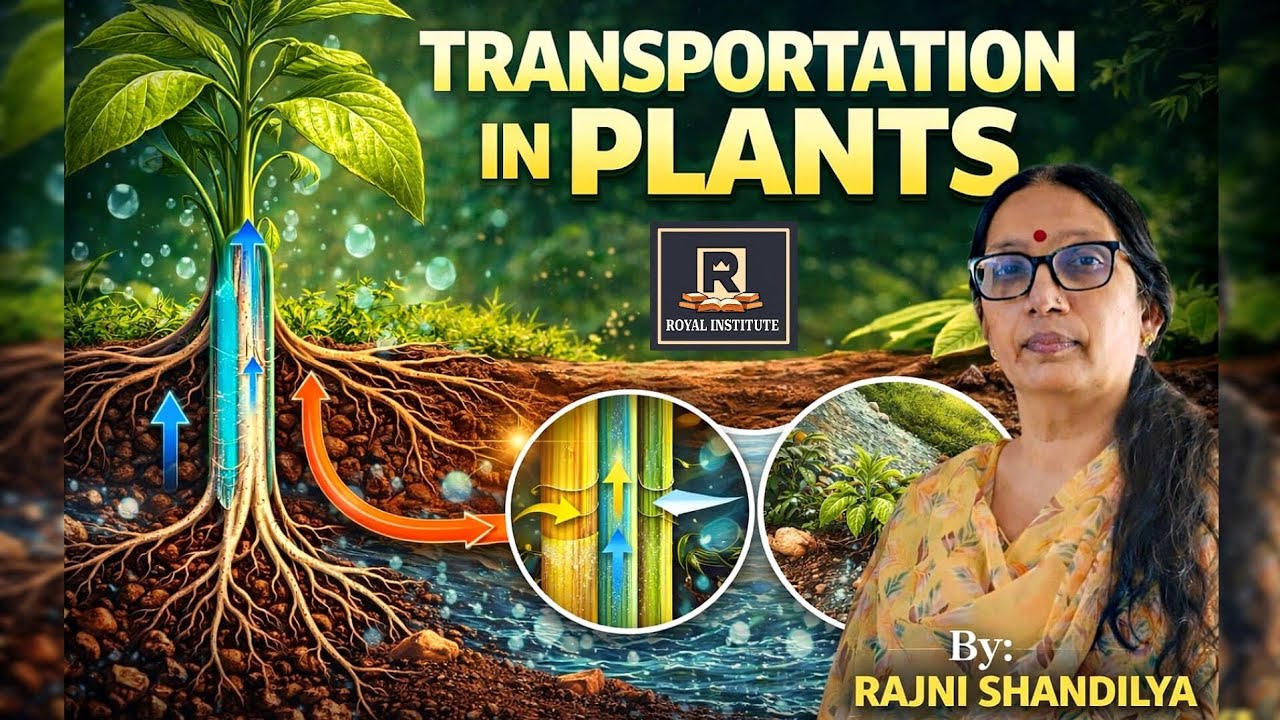 TRANSPORTATION IN PLANTS | Biology | By Rajnni Shandilya | ROYAL INSTITUTE 