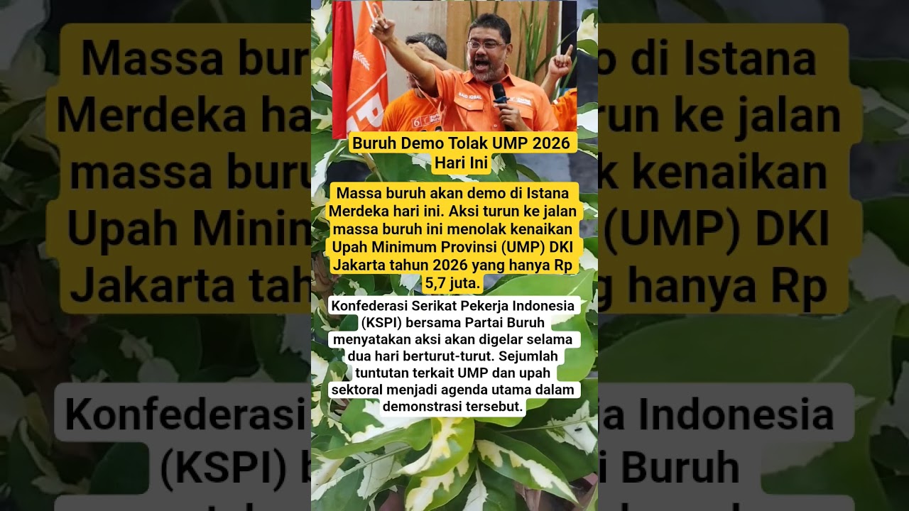 Buruh Demo Tolak UMP 2026 Hari Ini#prabowo #viral #short