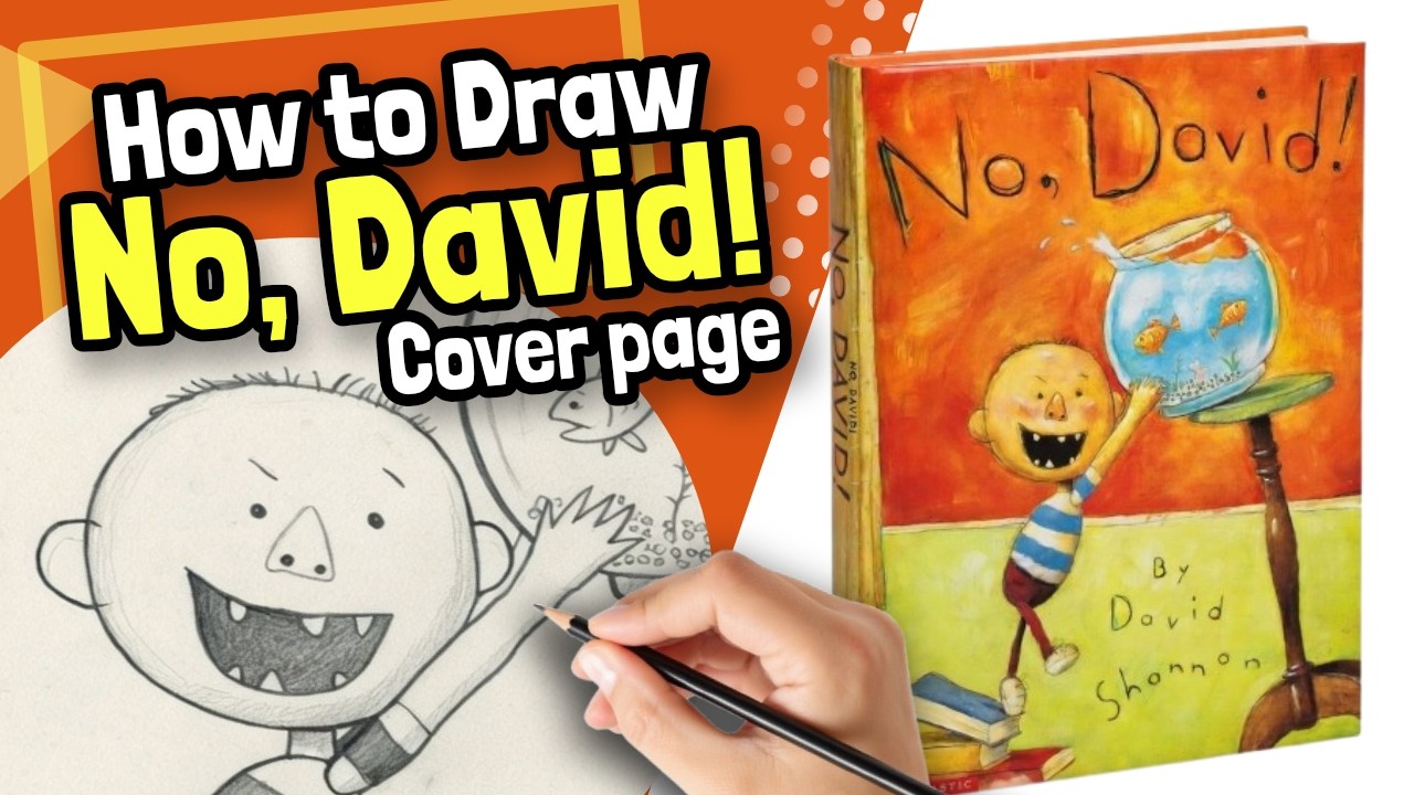 How to Draw No, David! Cover Page by David Shannon with Pinky Curls