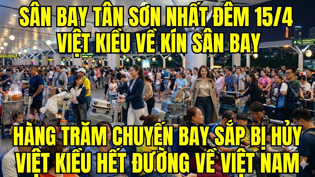 T&acirc;n Sơn Nhất đ&ecirc;m 15/4: Việt Kiều về k&iacute;n s&acirc;n bay, h&agrave;ng trăm chuyến bay đối mặt nguy cơ hủy