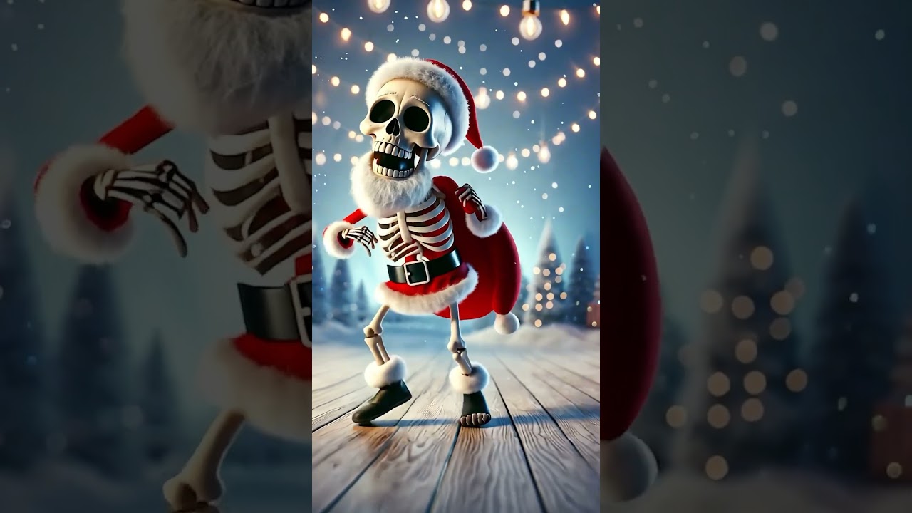 Skeleton Dressed As Santa 