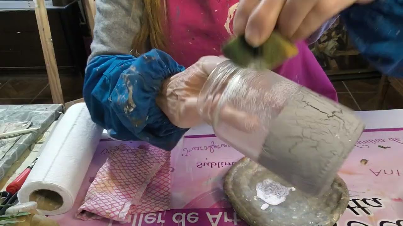 Craquelado lado y esmerilado en vidrio facial y sencillo 🎨🖌️😍