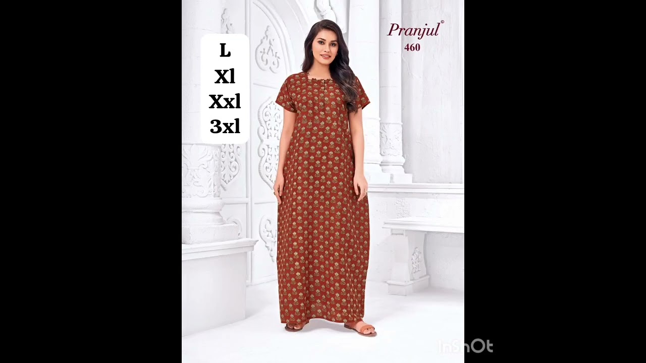 Pranjul brand nighty single @265+$ Buy 3 get free shipping #budgetfriendly #offer #nighty #cotton