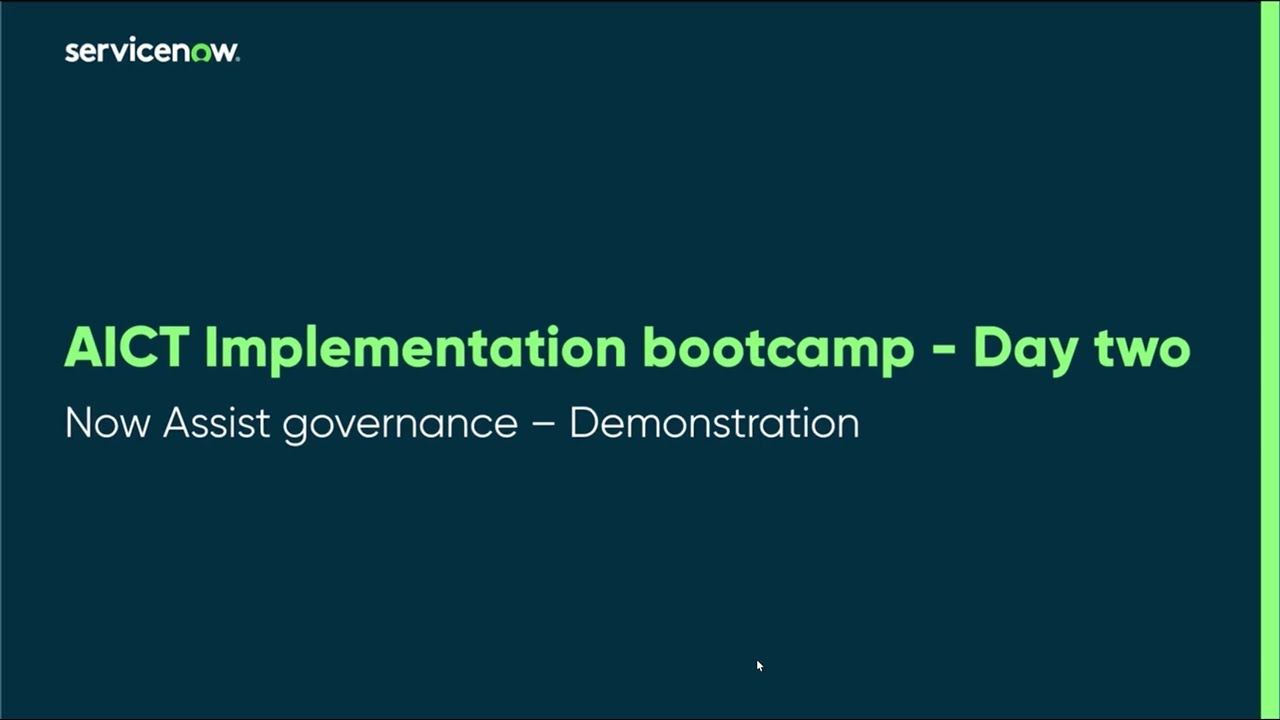 ServiceNow - Центр управления ИИ - (11) Демонстрация Now Assist Governance