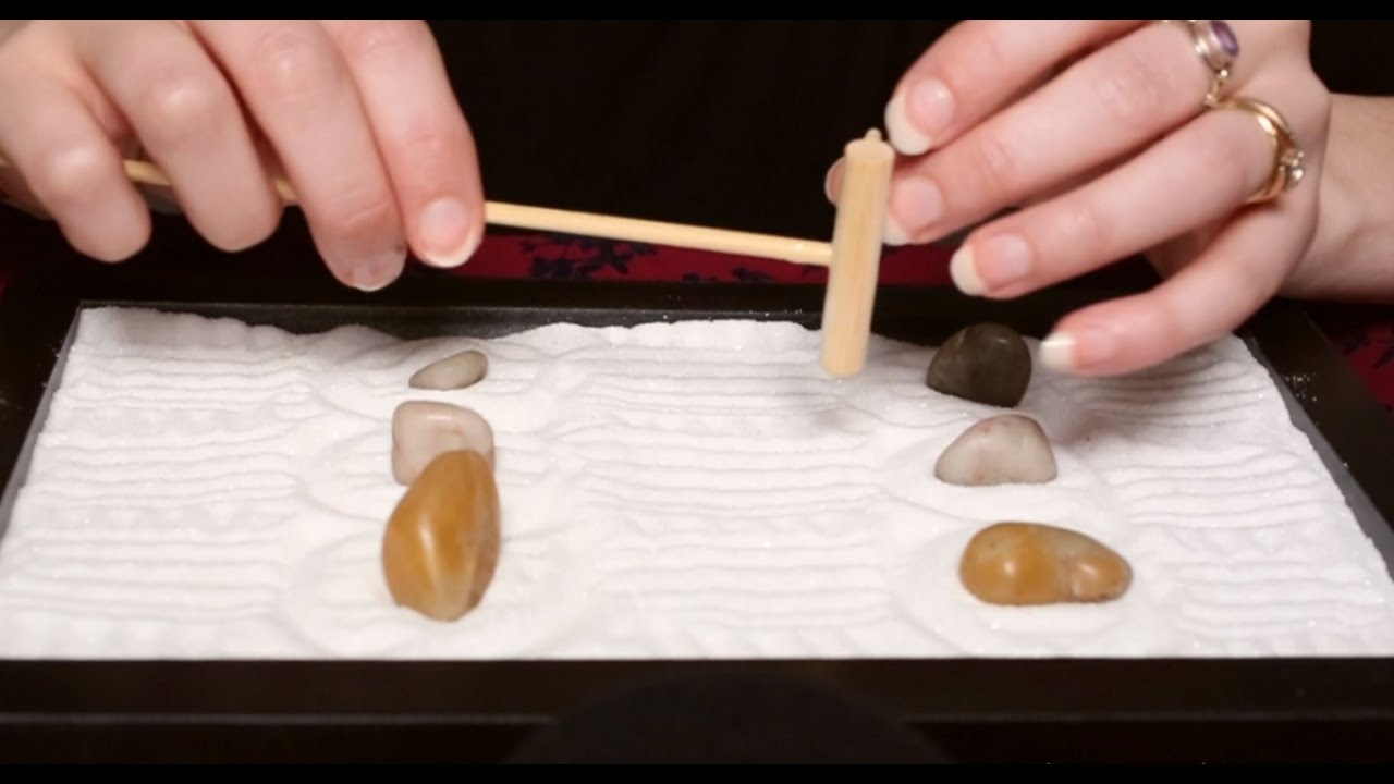 [ASMR] Zen Garden Sand Raking Sounds ~ SLEEP THERAPY ~ Closeup ASMR Triggers