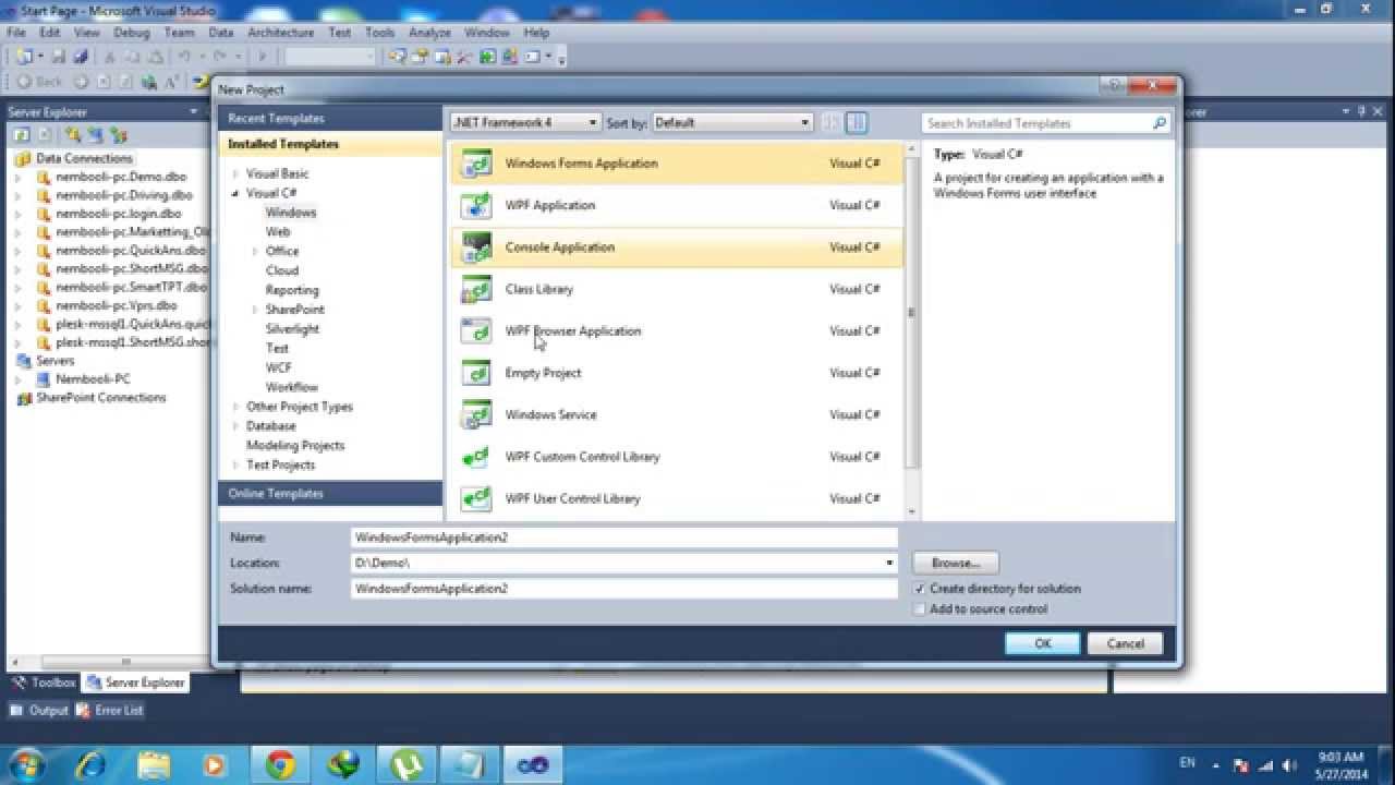 Database connectivity in c#.net