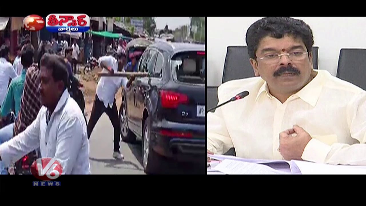 YSRCP Supporters Attack On TDP Leaders In Macherla, Guntur District | V6 Teenmaar News