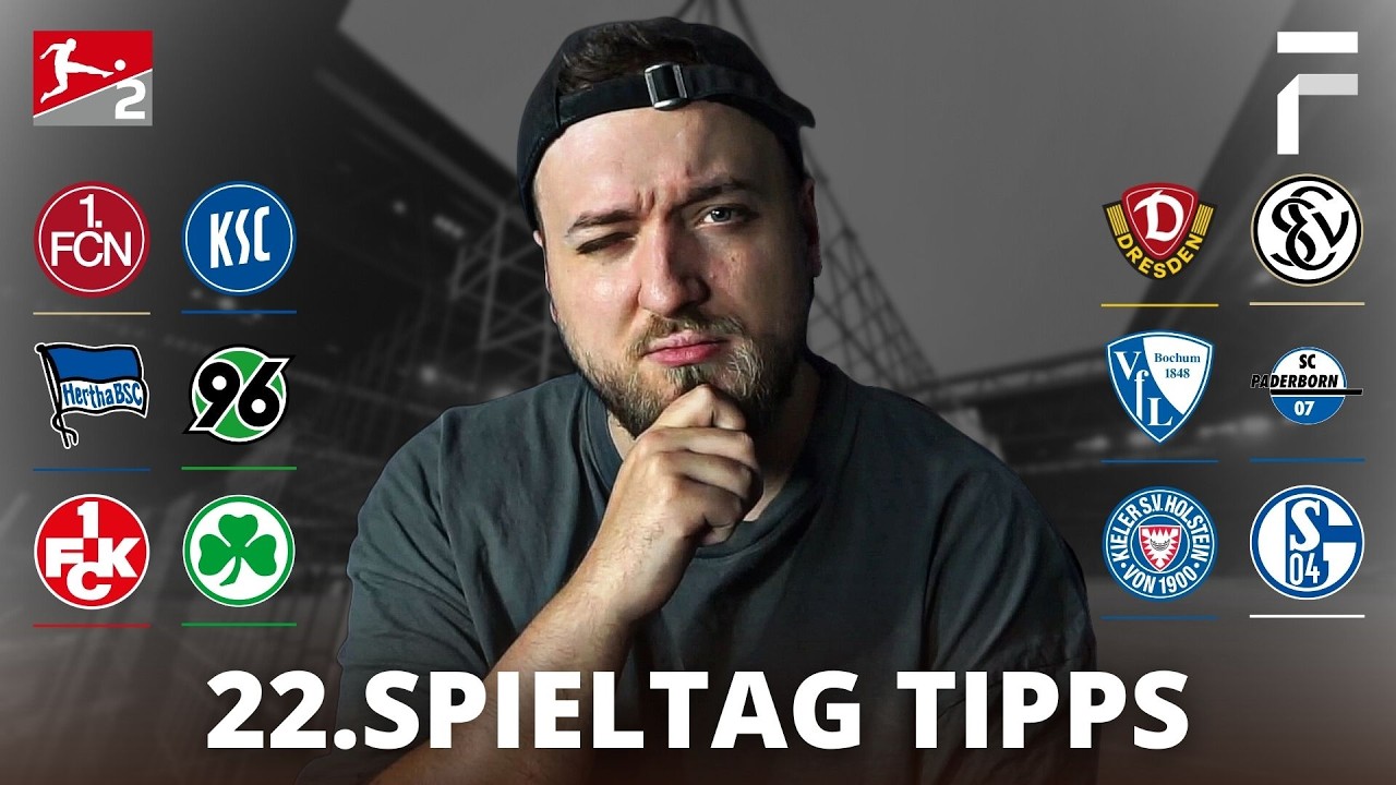 MEINE TIPPS ZUM 22. SPIELTAG DER 2.BUNDESLIGA! 🤔