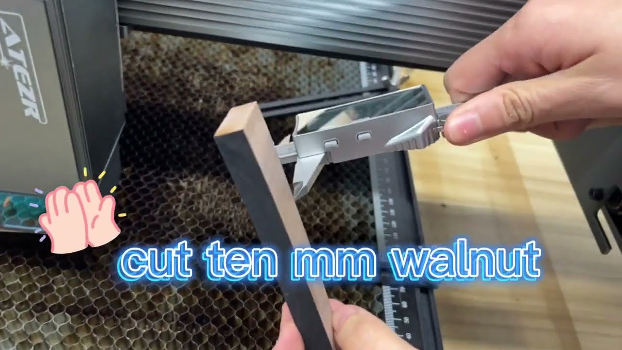Atezr P20 PLUS cut 10 mm walnut! You can make walnut furniture with P20 PLUS