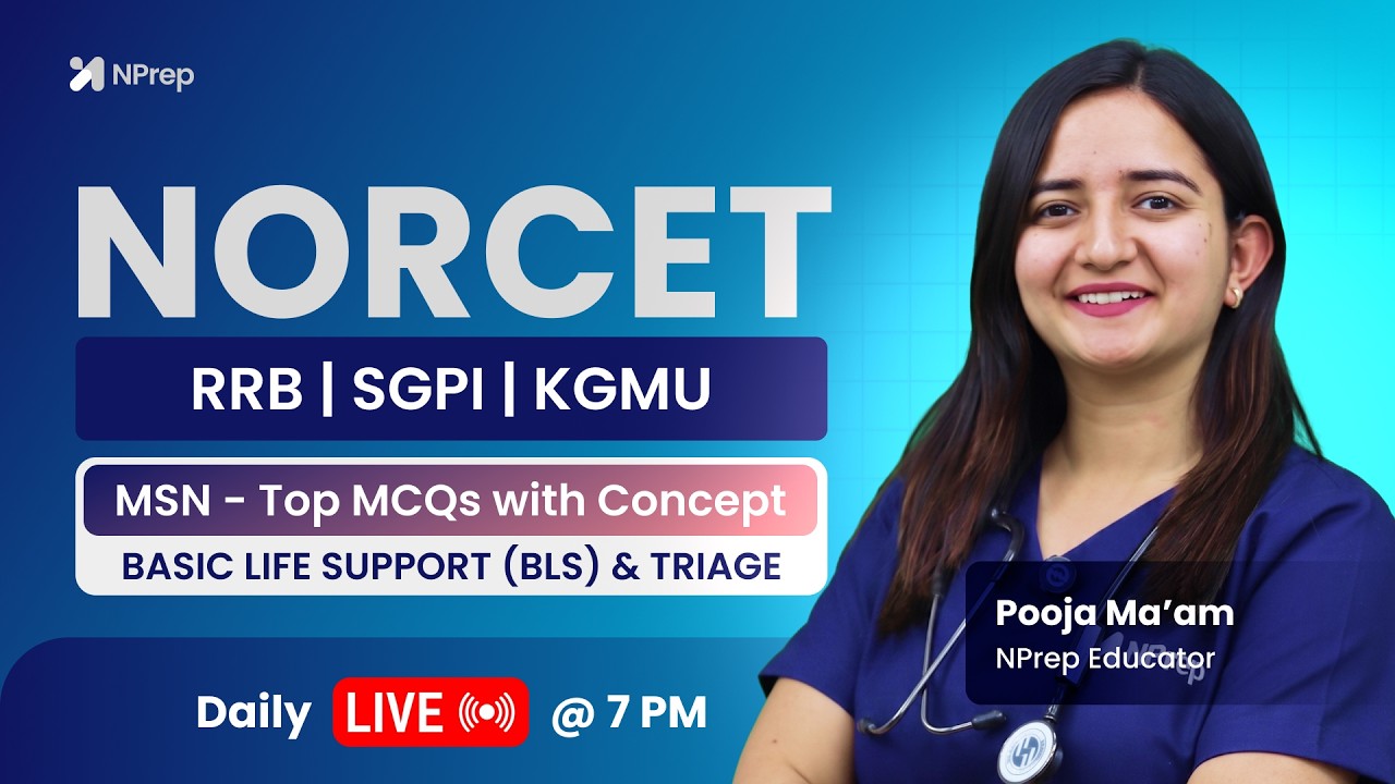 Medical Surgical Nursing MCQ Discussion | LIVE | NORCET 11 Preparation | Pooja Ma'am