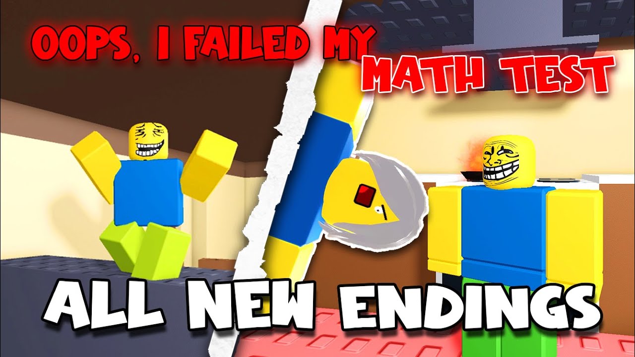 ALL NEW Endings - Oops, I Failed My Math Test - [Roblox]