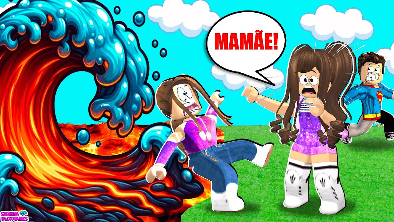FUJA DO TSUNAMI DE LAVA DO ROBLOX!! LAVA Tsunami 🔥