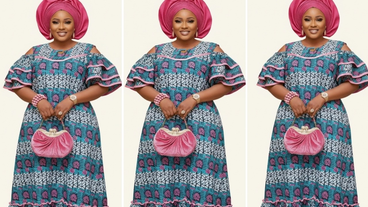 How to Cut and Sew Cold Shoulder Ankara Bubu Kaftan