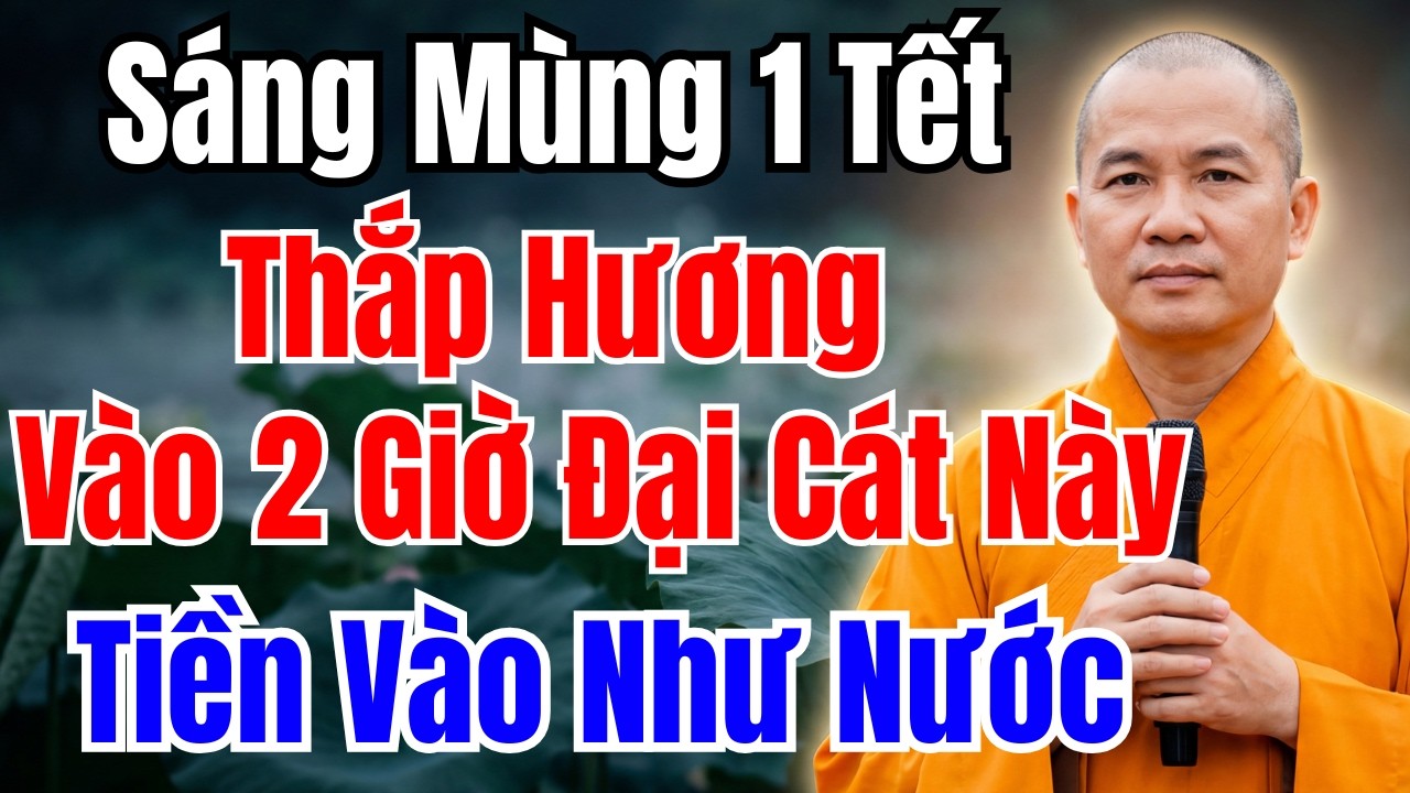 SÁNG MÙNG 1 TẾT : THẮP HƯƠNG VÀO 2 GIỜ ĐẠI CÁT NÀY, CẢ NĂM MAY MẮN, TÀI LỘC ÙA ĐẾN