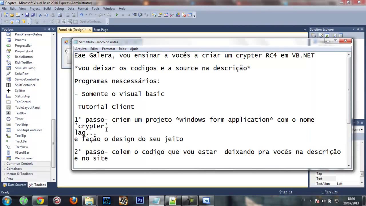 COMO CRIAR CRYPTER [Visual Basic .NET]