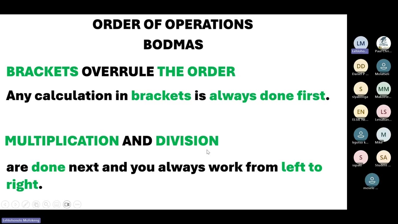 Gr 8  Lesson 3   19022026 Math   Order of Operations