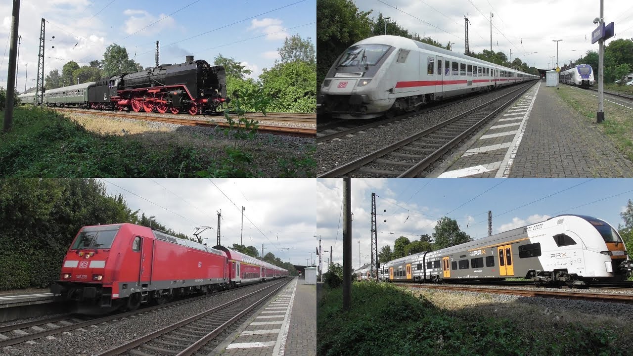 Bahnverkehr in Bonn-Mehlem mit 01 118, Br 146.3, Desiro HC, Intercity, Br 442, Br 620 & Güterzügen