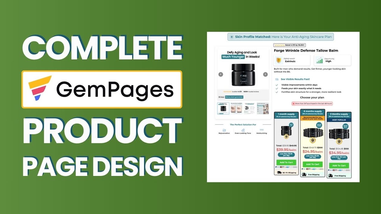 Complete GemPages(V7) Product Page Design Tutorial (2025) – Part 1 - Step-by-Step for Beginners